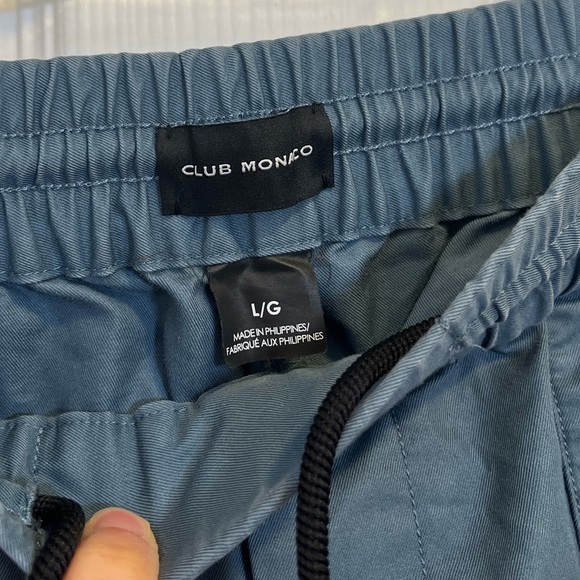 Club Monaco Cropped Utility Pants Teal Blue Size Large - Picture 2 of 4